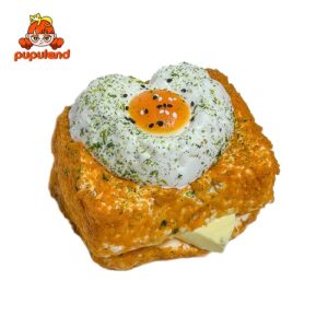 Double layered thick toast with heart-shaped eggs and cheesetaba squishy slime squishies tabba squishies kidstoysFood-Grade Silicone Slow-Rising Rebound Squishy Fidget Toys for Stress Relief - Soft Squeeze Toys with Thick Creamy Slime Texture, Handmade Non-Toxic Sensory Toys