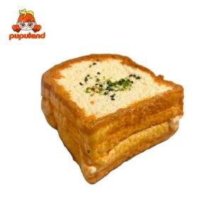 Small Toast Original Flavor Double Layertaba squishy slime squishies tabba squishies kidstoysFood-Grade Silicone Slow-Rising Rebound Squishy Fidget Toys for Stress Relief - Soft Squeeze Toys with Thick Creamy Slime Texture, Handmade Non-Toxic Sensory Toys