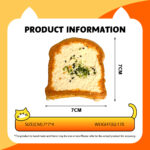 Small Toast Original Flavor Double Layertaba squishy slime squishies tabba squishies kidstoysFood-Grade Silicone Slow-Rising Rebound Squishy Fidget Toys for Stress Relief - Soft Squeeze Toys with Thick Creamy Slime Texture, Handmade Non-Toxic Sensory Toys