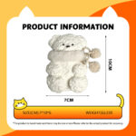 Scar Bear - Whitetaba squishy slime squishies tabba squishies kidstoysFood-Grade Silicone Slow-Rising Rebound Squishy Fidget Toys for Stress Relief - Soft Squeeze Toys with Thick Creamy Slime Texture, Handmade Non-Toxic Sensory Toys