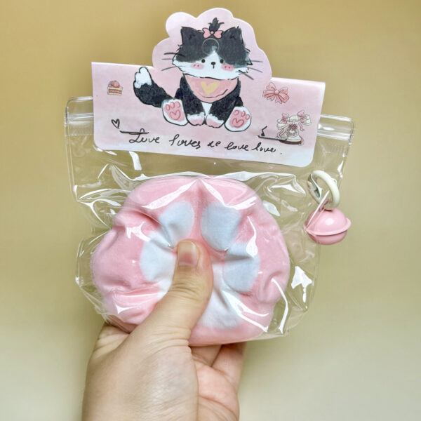 Pink kitten paws - wrapped in furtaba squishy slime squishies tabba squishies kidstoysFood-Grade Silicone Slow-Rising Rebound Squishy Fidget Toys for Stress Relief - Soft Squeeze Toys with Thick Creamy Slime Texture, Handmade Non-Toxic Sensory Toys