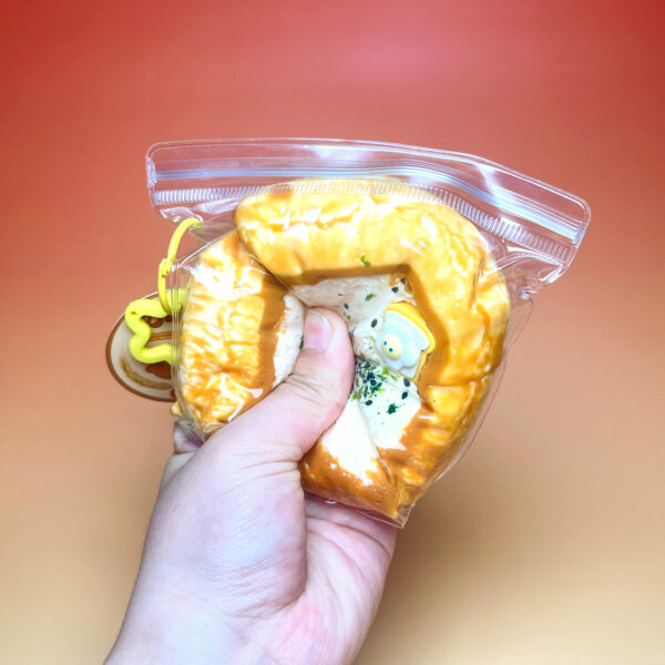 Small Toast Original Flavor Double Layertaba squishy slime squishies tabba squishies kidstoysFood-Grade Silicone Slow-Rising Rebound Squishy Fidget Toys for Stress Relief - Soft Squeeze Toys with Thick Creamy Slime Texture, Handmade Non-Toxic Sensory Toys