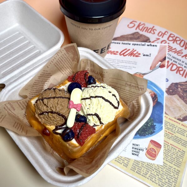 Ice Cream Double Scoop Toasttaba squishy slime squishies tabba squishies kidstoysFood-Grade Silicone Slow-Rising Rebound Squishy Fidget Toys for Stress Relief - Soft Squeeze Toys with Thick Creamy Slime Texture, Handmade Non-Toxic Sensory Toys