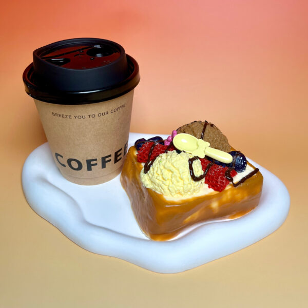 Ice Cream Double Scoop Toasttaba squishy slime squishies tabba squishies kidstoysFood-Grade Silicone Slow-Rising Rebound Squishy Fidget Toys for Stress Relief - Soft Squeeze Toys with Thick Creamy Slime Texture, Handmade Non-Toxic Sensory Toys