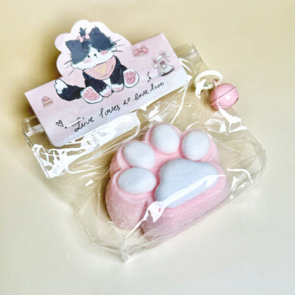 Pink kitten paws - wrapped in furtaba squishy slime squishies tabba squishies kidstoysFood-Grade Silicone Slow-Rising Rebound Squishy Fidget Toys for Stress Relief - Soft Squeeze Toys with Thick Creamy Slime Texture, Handmade Non-Toxic Sensory Toys