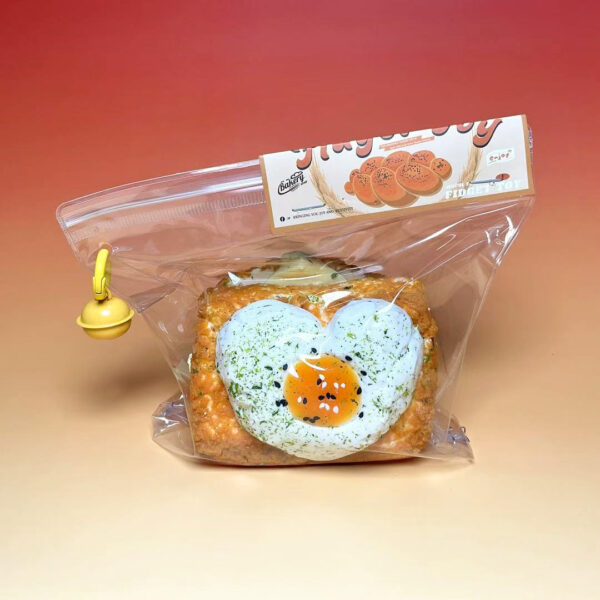 Double layered thick toast with heart-shaped eggs and cheesetaba squishy slime squishies tabba squishies kidstoysFood-Grade Silicone Slow-Rising Rebound Squishy Fidget Toys for Stress Relief - Soft Squeeze Toys with Thick Creamy Slime Texture, Handmade Non-Toxic Sensory Toys