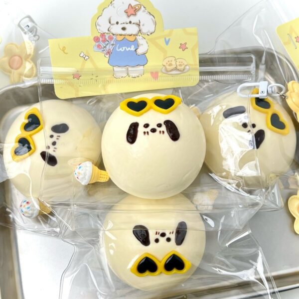 4【퍼피 빵 시리즈】모방 식품 스퀴시 슬라임, 식품급 실리콘 소재로 수제 제작한 안전 무독한 스트레스 해소 장난감입니다. 손 근육 단련하고 정신적 스트레스를 완화해 드릴 뿐만 아니라 세탁 가능하며, 40000원 구매 시 무료 배송해 드립니다.