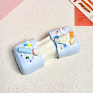 파란색 늘어나는 떡